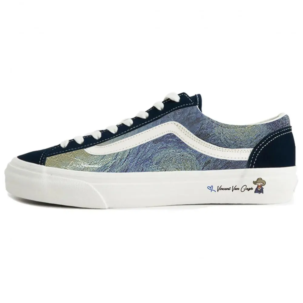 Vans Style 36 Stars And Sky 2 Cushioning, Wear Resistant Low top Skateboard Shoes Unisex Blue White