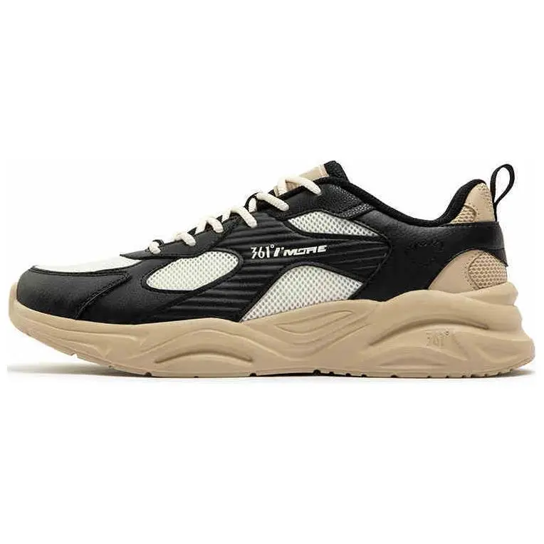 361° Anti-Slip Wear-Resistant Low-Top Casual Shoes Men's Obsidian Black Almond Tea Brown