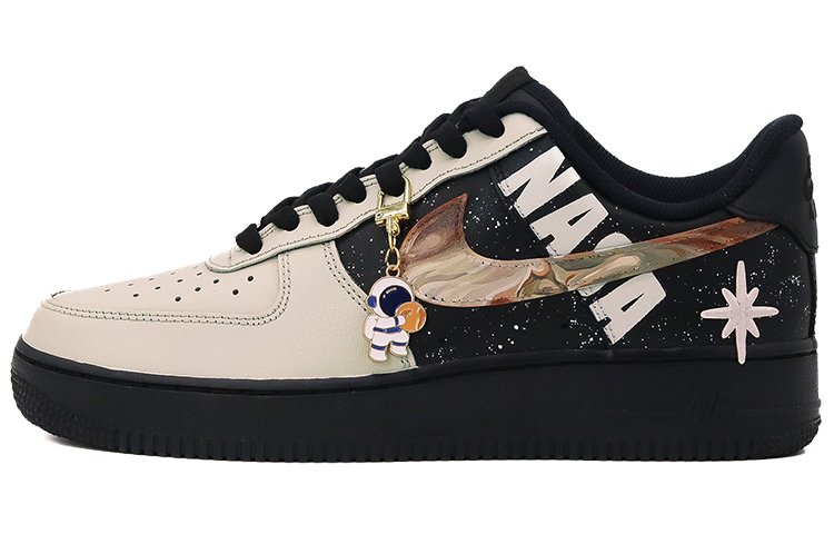 Nike Air Force 1 1'07 Air Force 1 Sci-Fi Collection Anti-Slip Wear-Resistant Low-Top Skateboard Shoes Men's Black Beige