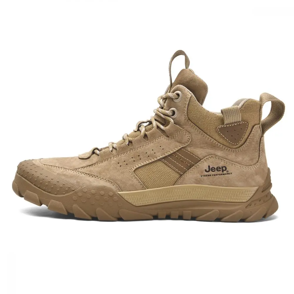Jeep Mid Top Outdoor Shoes Men's Khaki