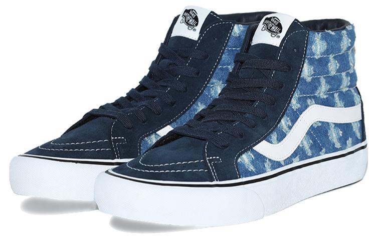 Vans Supreme X Sk8 Hi 'Blue Hole Punch Denim' купить в интернет-магазине Yoocart с быстрой доставкой по России.