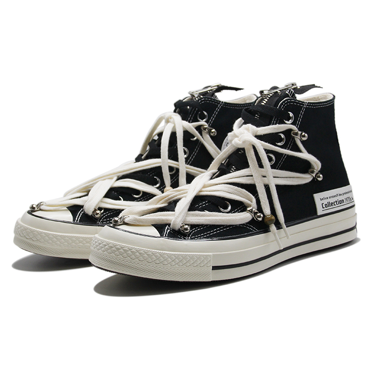 Converse 1970s Sky Heart, Vintage Distressed Abrasion Resistant High Top Canvas Shoes Unisex Black купить в интернет-магазине Yoocart с быстрой доставкой по России.