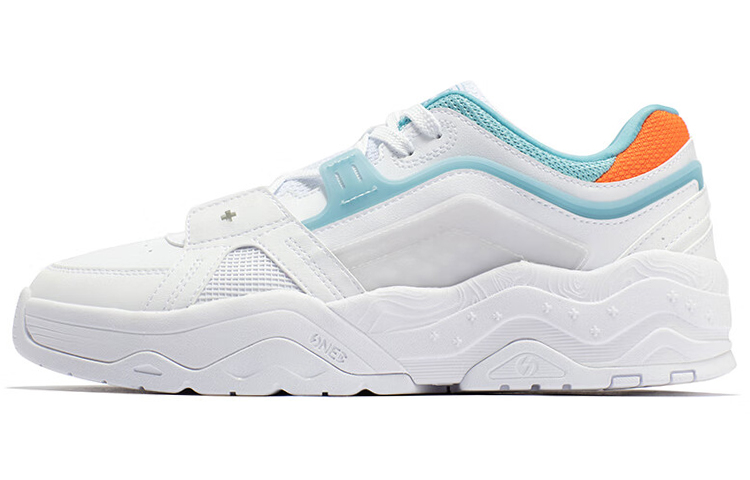 361° Bang Rebound Technology Slip Resistant, Abrasion Resistant, Breathable Low Top Skateboard Shoes Men's White Blue