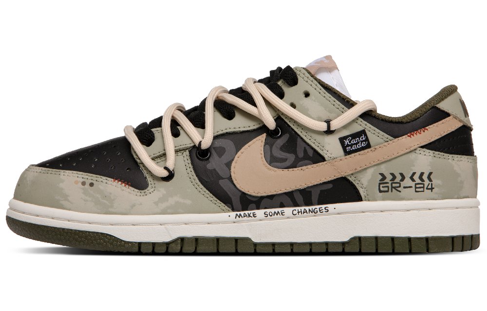 Nike Dunk Cushioning Wear Resistant Low Top Casual Shoes Unisex Green Black