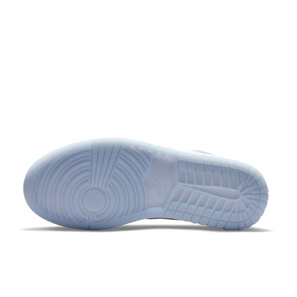 Jordan Air Jordan 1 Anti-Slip Wear-Resistant Low-Top Vintage Basketball Shoes Women's Light Gray
