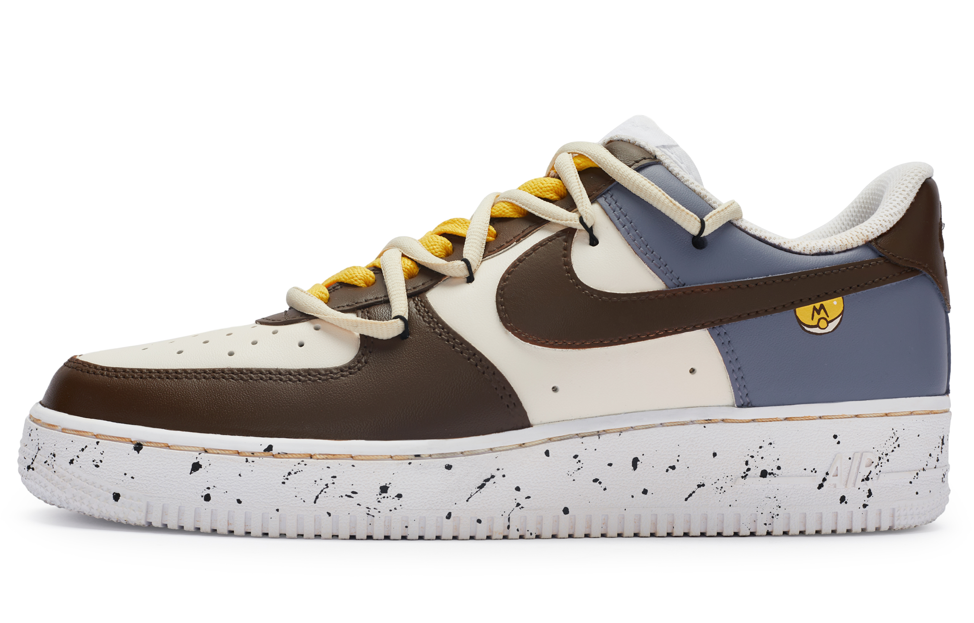 Nike Air Force 1 811 Manufacturing, Pokémon, Elf Ball Low top Skateboard Shoes Men's Brown Gray Pink