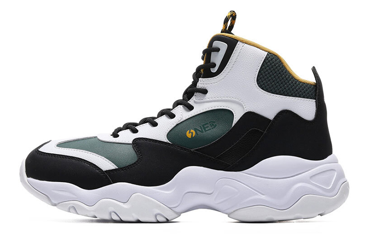 361° Chunky Sneakers Men's High top Black/Green
