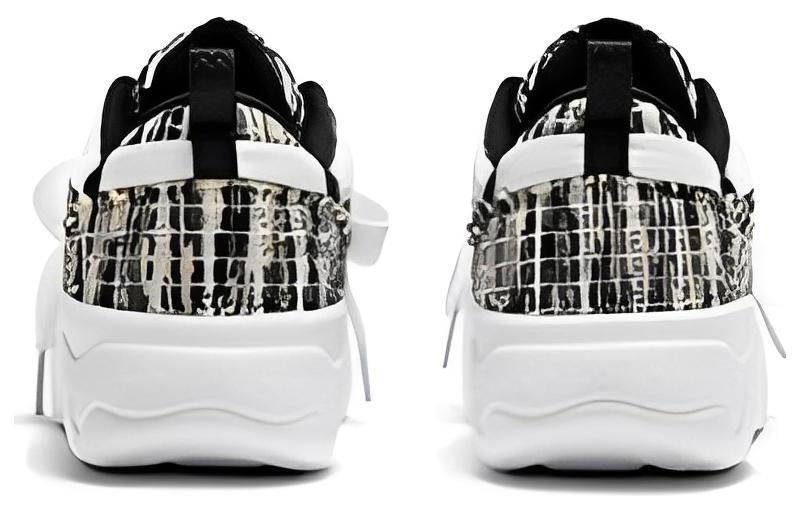 361° Lightweight Anti-Slip And Wear-Resistant Low-Top Skateboard Shoes Women's White Black