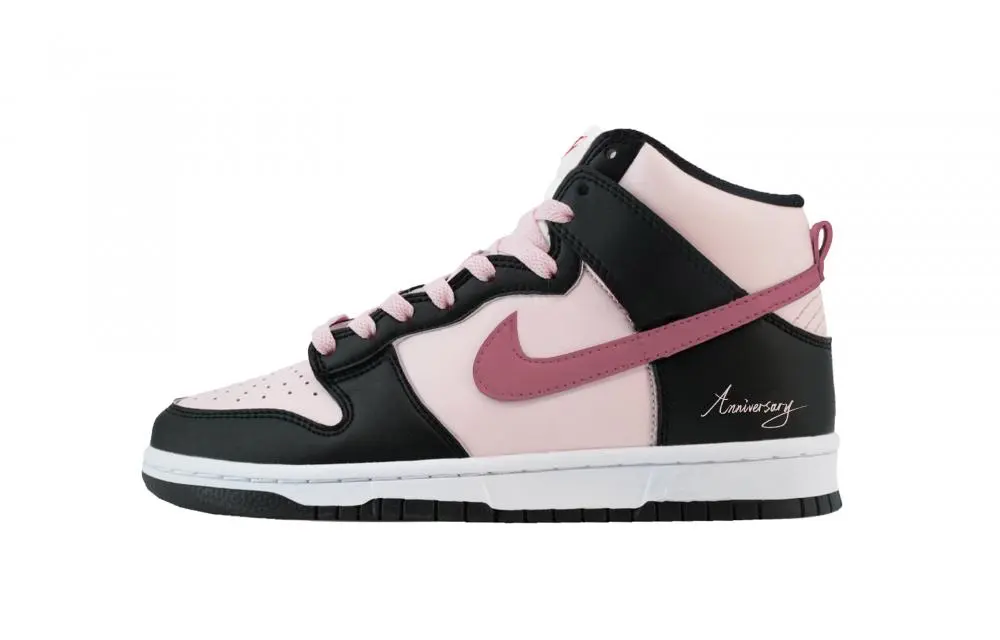 Nike Dunk Cherry Blossom Splendor 2.0 Abrasion Resistant Slip Resistant High top Skateboard Shoes Women's Black Pink