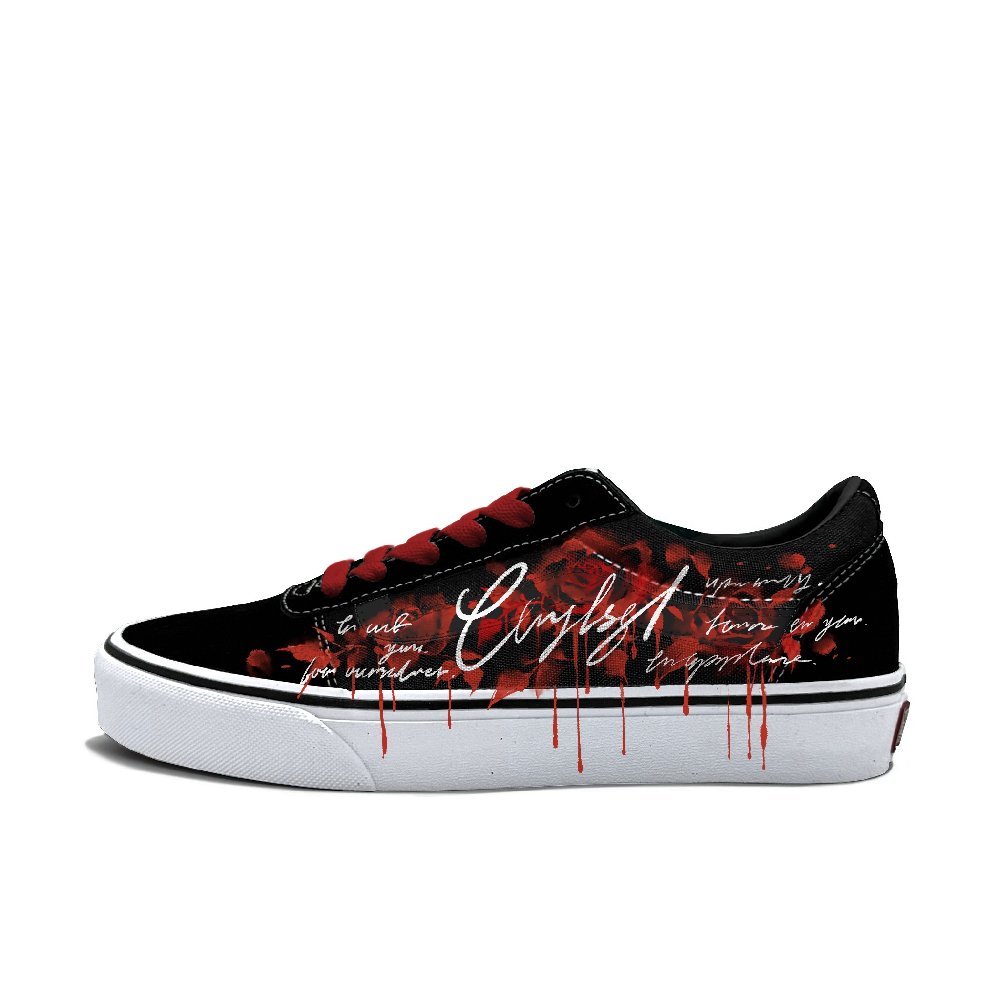 Vans Ward Abrasion Resistant Low Top Skateboard Shoes Women's Red