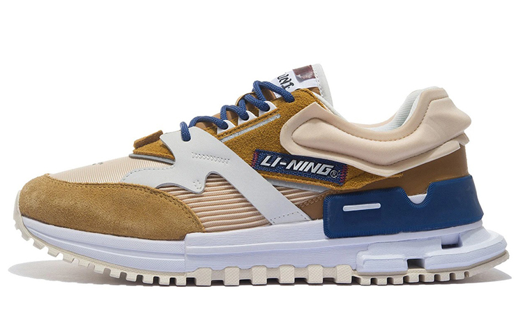 LiNing 001 Casual Shoes Men Low-Top Bone Brown/Almond Khaki