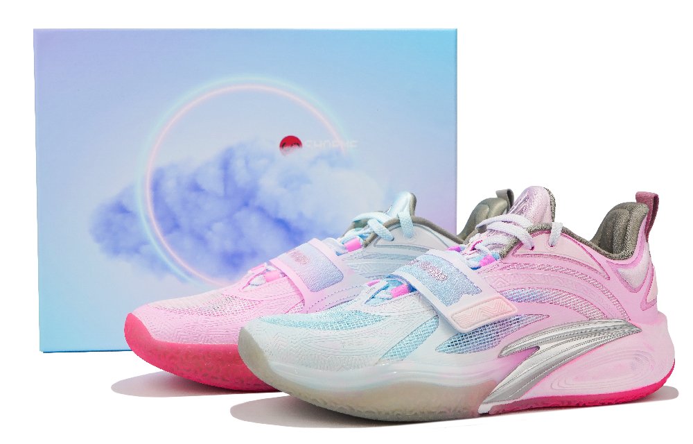 Anta KAI 1 KAI 1 'White Ghost' Low-Top Basketball Shoes Unisex Blue Pink