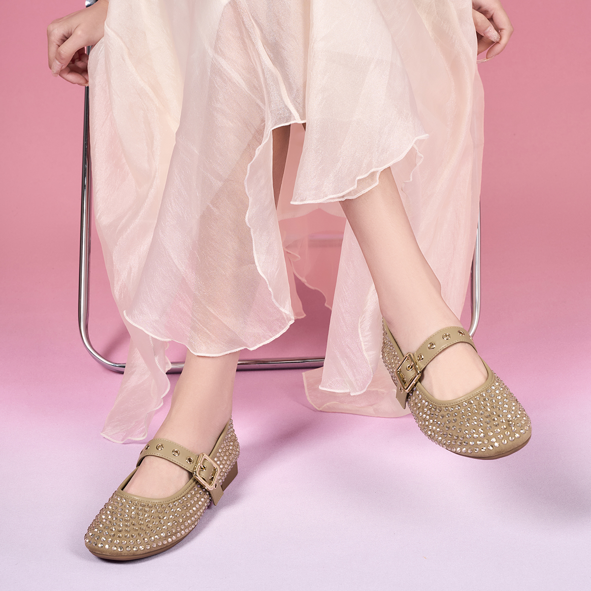 EBLAN Mary Jane Shoes Women's Apricot купить в интернет-магазине Yoocart с быстрой доставкой по России.