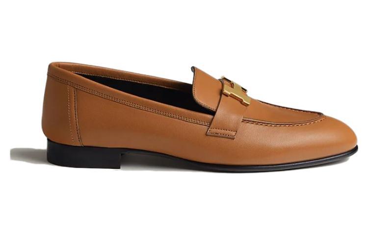 HERMES PARIS Loafers Women's Brown
