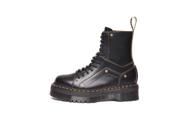 Dr. Martens Jadon Decon Smooth Platform Leather Boot 'Black' Women's