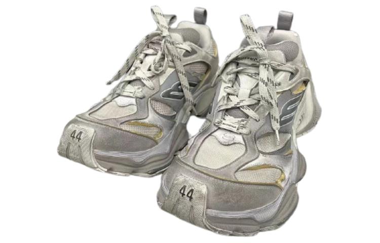 Balenciaga Abrasion Resistant Low Top Casual Shoes Men's Silver Gray