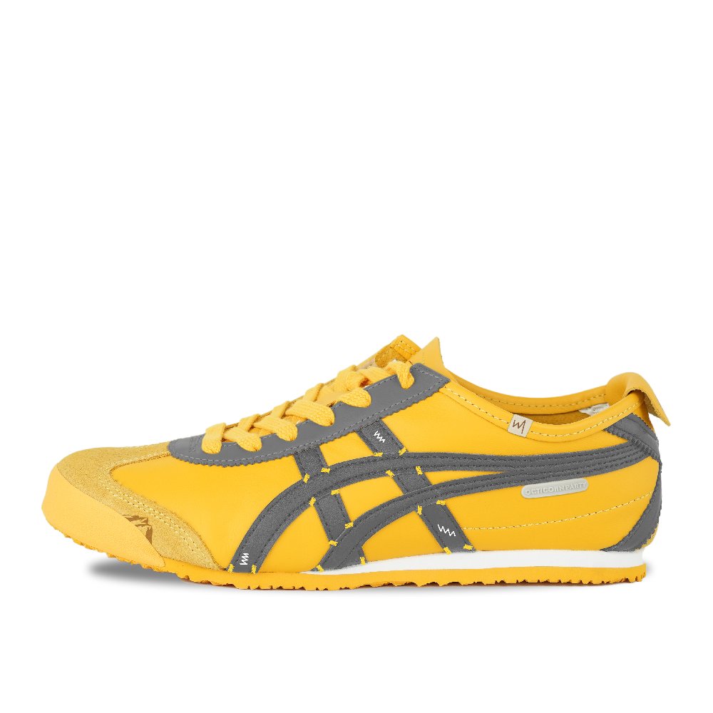 Onitsuka Tiger MEXICO 66 Octopus Party, Yellow Gray Abrasion Resistant Low Top Casual Shoes Unisex Yellow Gray