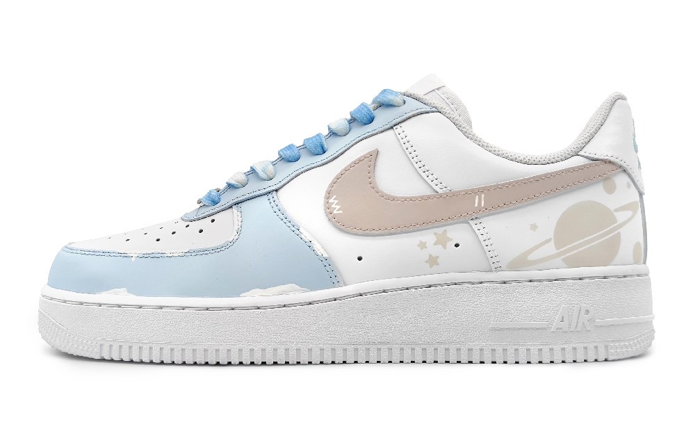 Nike Air Force 1 Low Anti-Slip Wear-Resistant Low-Top Skateboard Shoes GS Light Blue