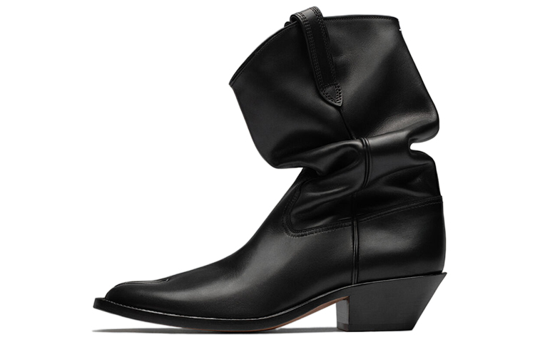 Maison Margiela Tabi Toe Ruched Leather Boots
