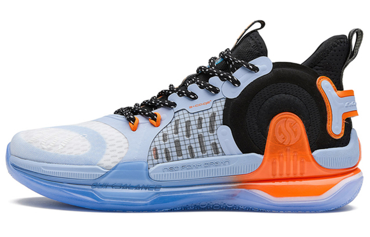 361° AG 1 Basketball Shoes Men's Mid Top Blue/Black/Oranges