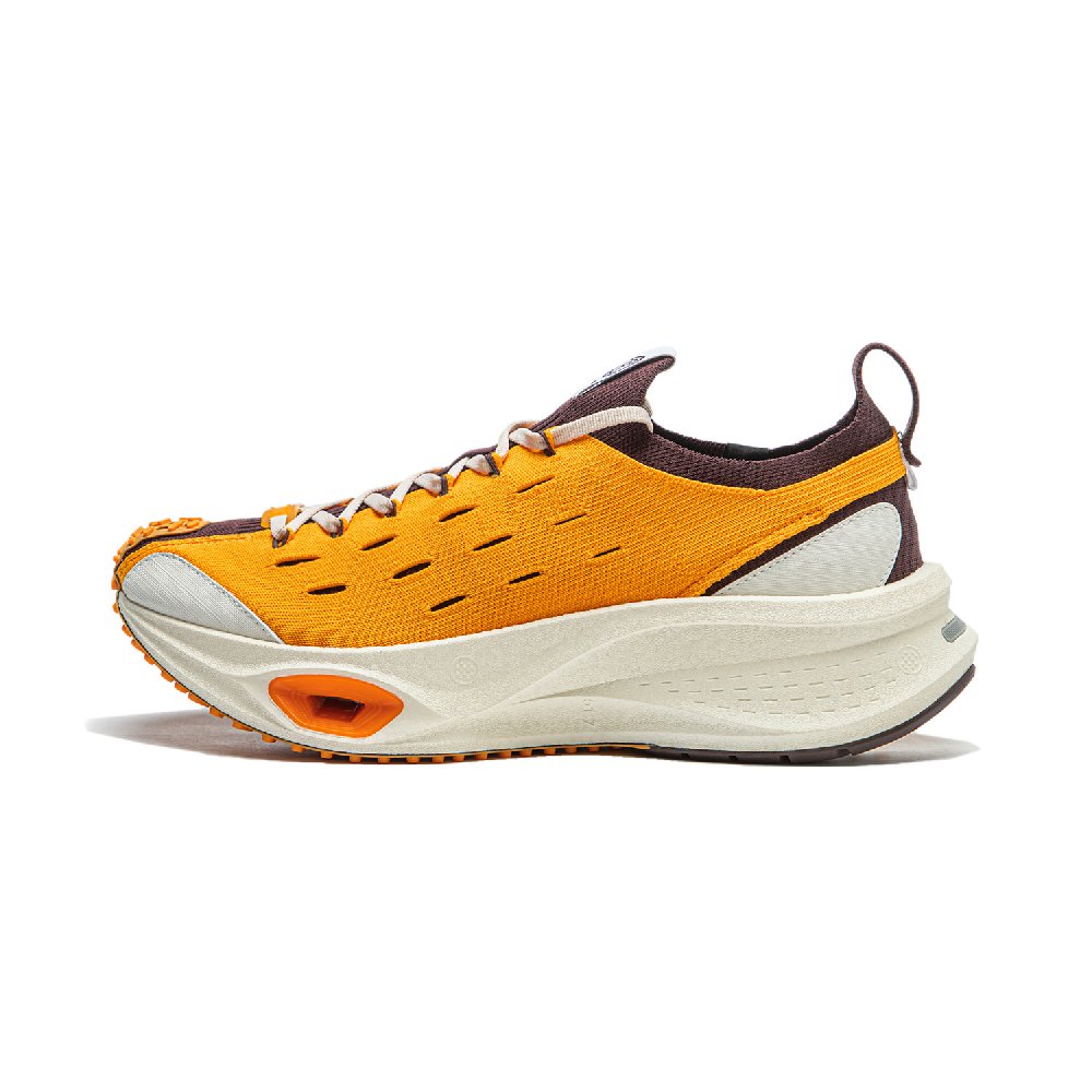 LiNing Cushioning Wear-Resistant Low-Top Running Shoes Unisex Orange Umber