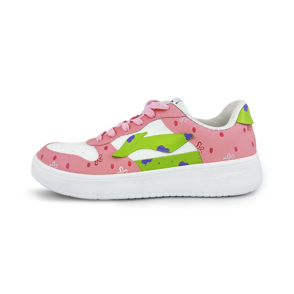 LiNing Pontoon Boats Slip Resistant, Abrasion Resistant, Breathable Low top Skateboard Shoes Men's Pink