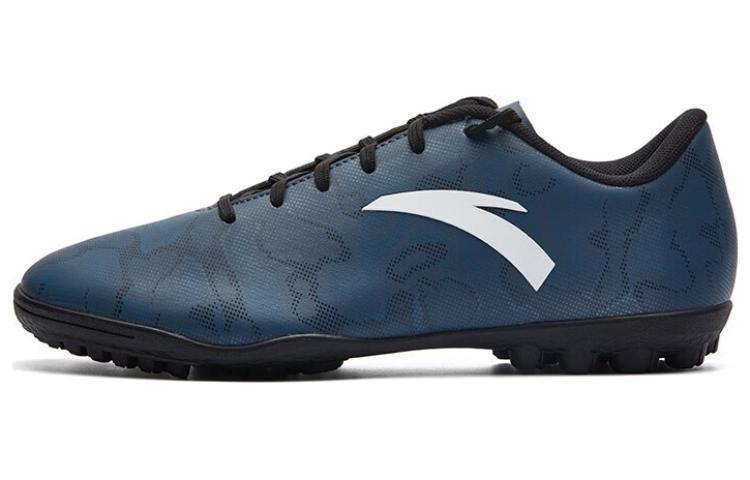 Anta TF Turf Artificial Ground Anti Slip Wear Resistant Soccer Shoes Men's Blue