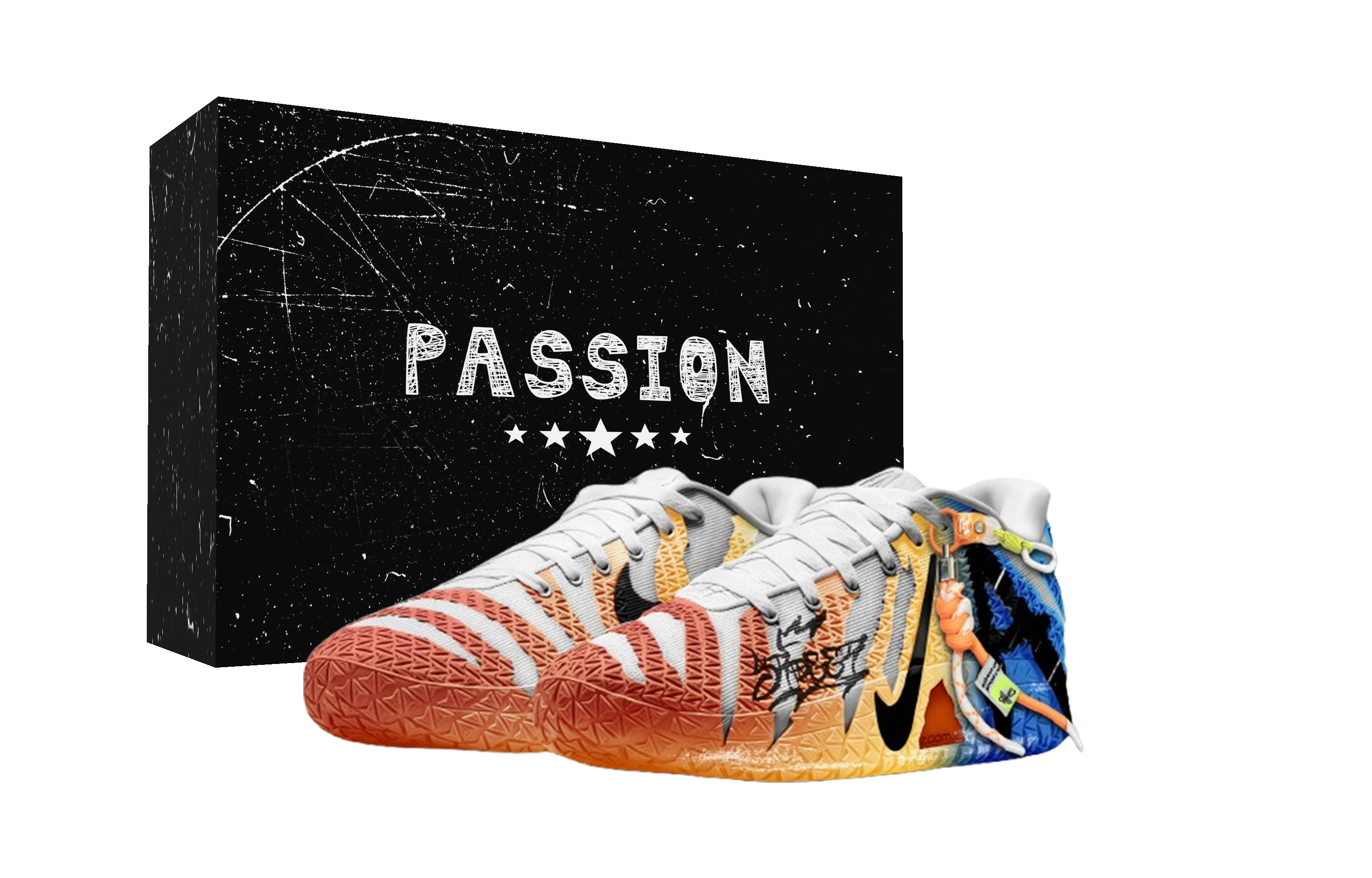 Nike Ja Morant 3 Graffiti Artist Box Low top Basketball Shoes Unisex Orange Blue