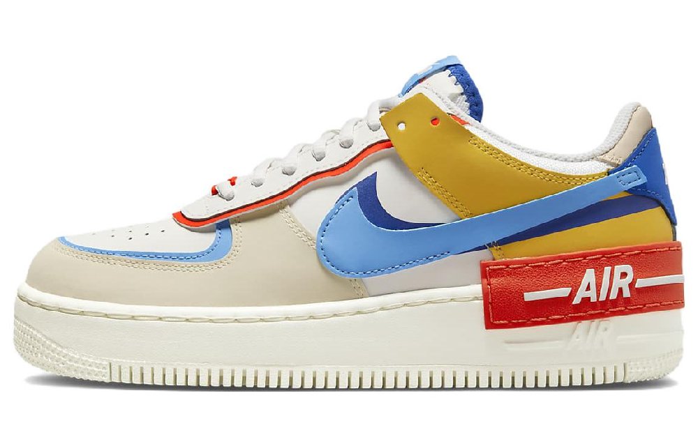 Nike Air Force 1 Low Shadow Sail Game Royal Rush Orange University Blue Women's