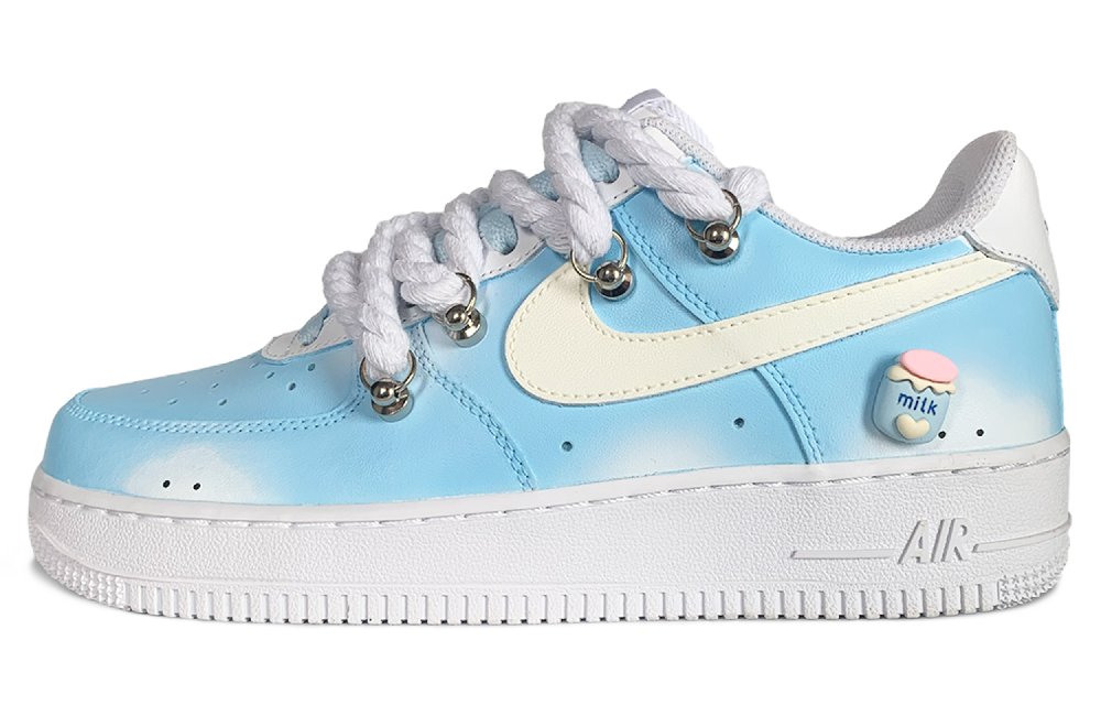 Nike Air Force 1 Low Low-Top Skateboard Shoes Women's White Blue