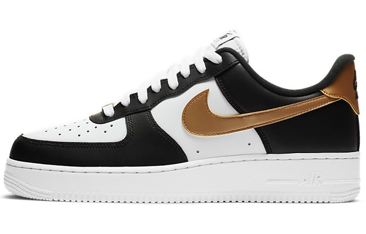 Nike Air Force 1 Low Black White Metallic Gold