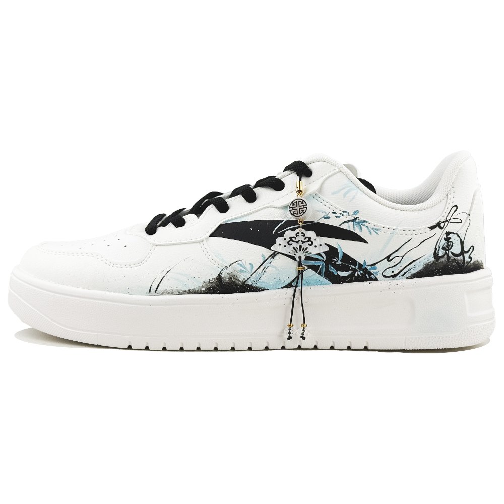 Anta Relaxed Abrasion Resistant Shock Absorbers Low Top Skateboard Shoes Men's Whisper Grass Blue