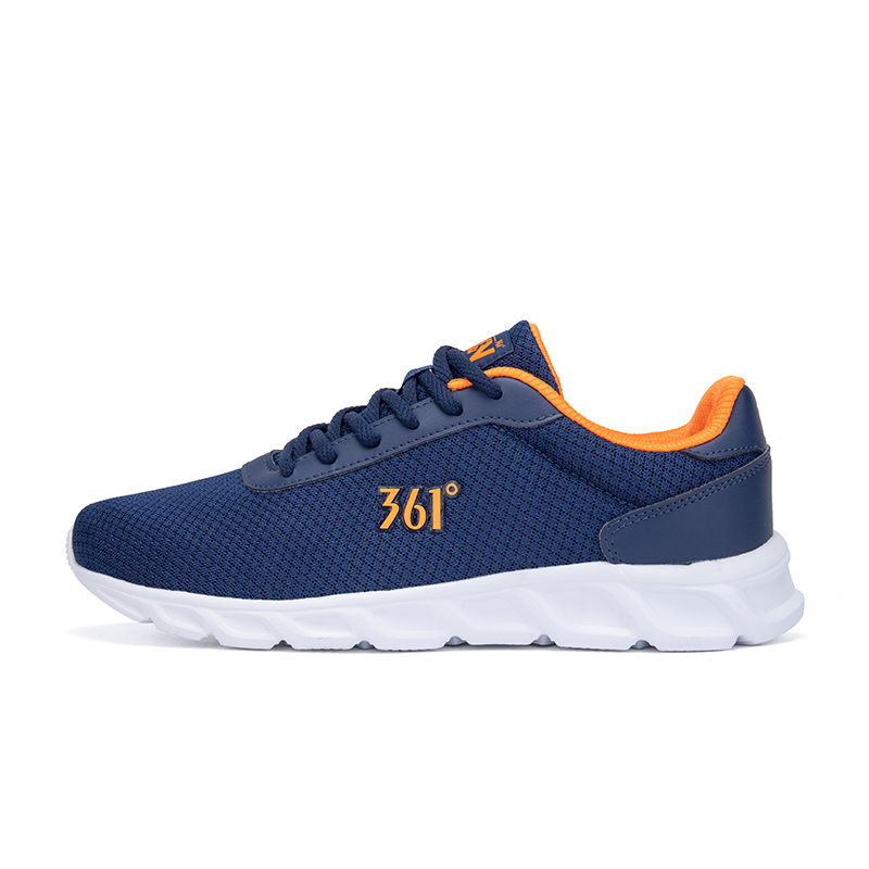 361° Shock Absorbers Slip Resistant Breathable Low Top Running Shoes Men's Blue Orange
