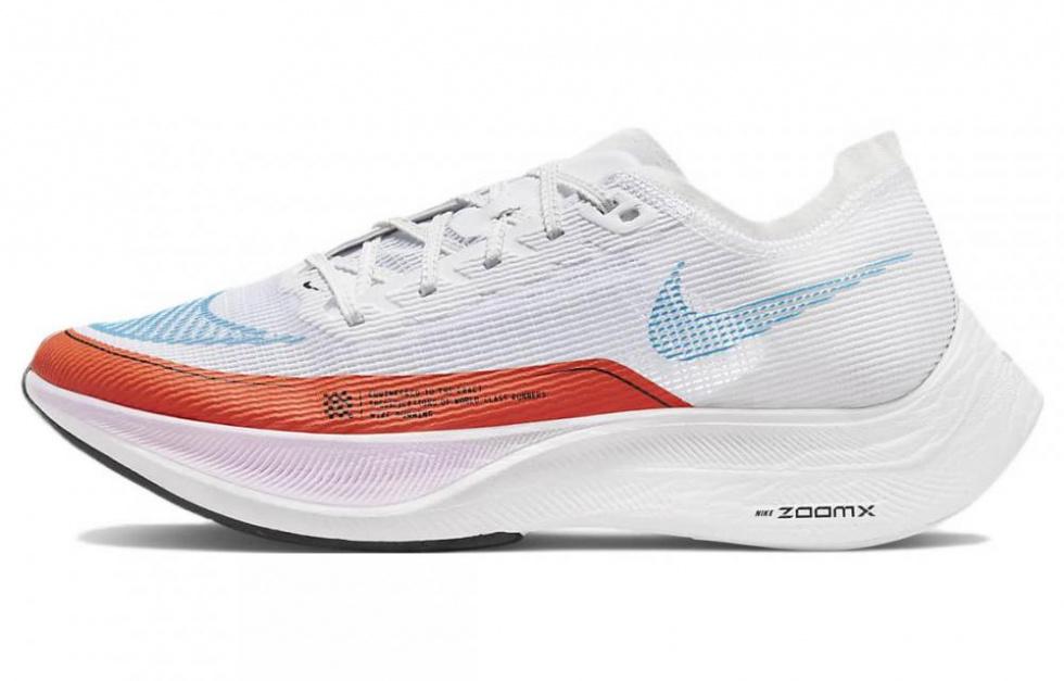 Nike ZoomX Vaporfly Next% 2 White Laser Blue Rush Orange Women's