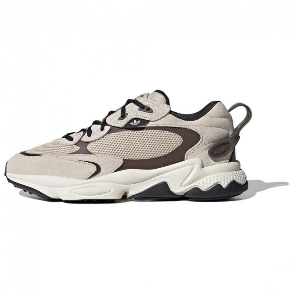 Adidas Originals Ozweego Wear-Resistant Low-Top Chunky Sneakers Unisex Beige Brown