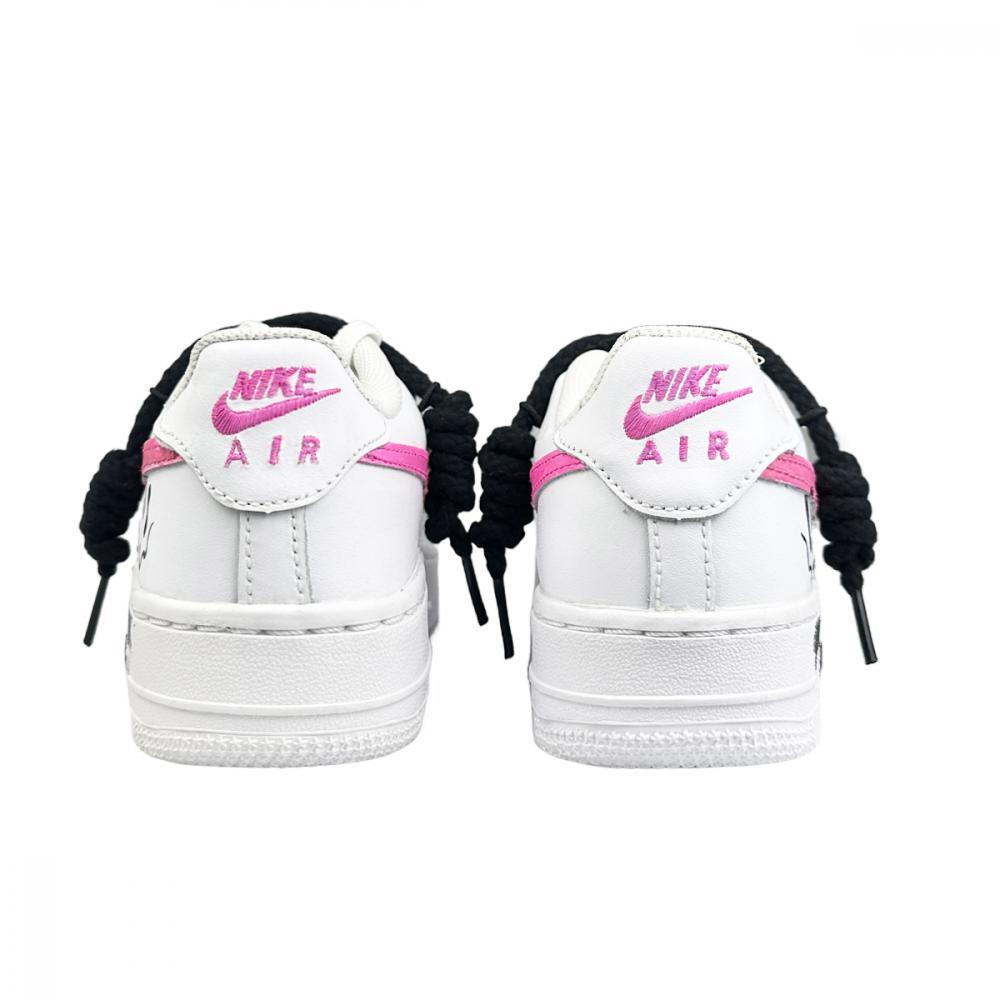 Nike Air Force 1 Anti-Slip Wear-Resistant Low-Top Skateboard Shoes Women's White Black Pink купить в интернет-магазине Yoocart с быстрой доставкой по России.