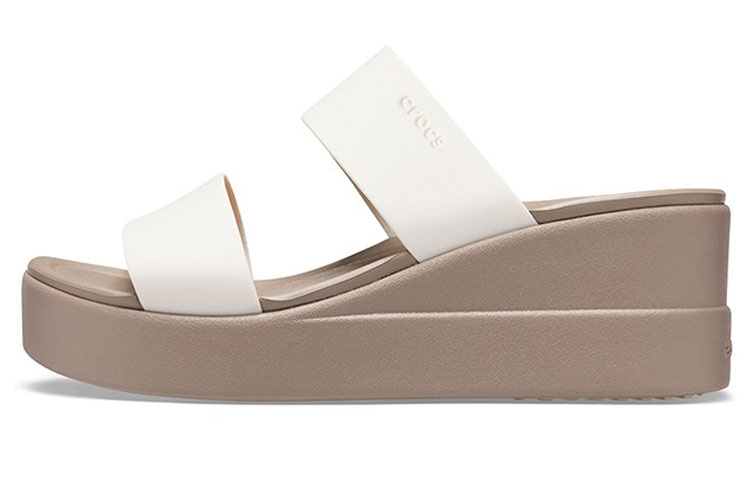 Crocs Brooklyn Lightweight Mushroom Gray Sandals Women's