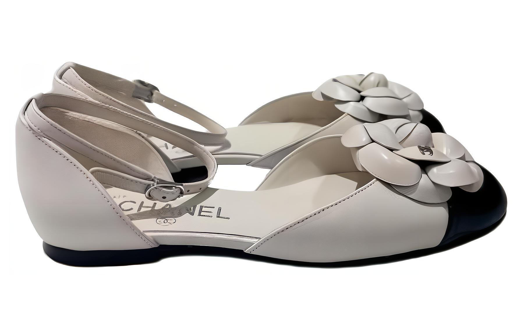 CHANEL Casual Mary Jane Shoes Women's Ecru