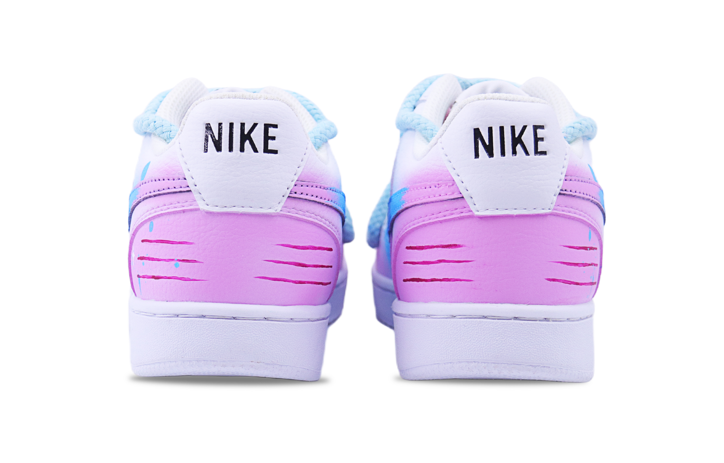 Nike Court Vision 1 Skateboard Shoes Women's Low-Top Blue/Pink купить в интернет-магазине Yoocart с быстрой доставкой по России.
