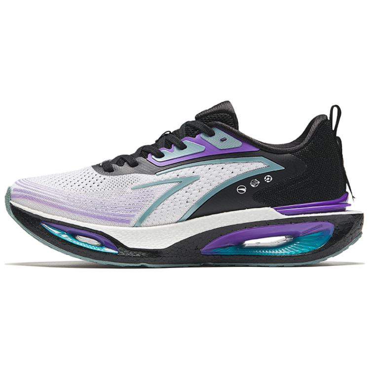 Anta Hole Cushioning, Wear Resistant Low Top Running Shoes Men's Gray Purple