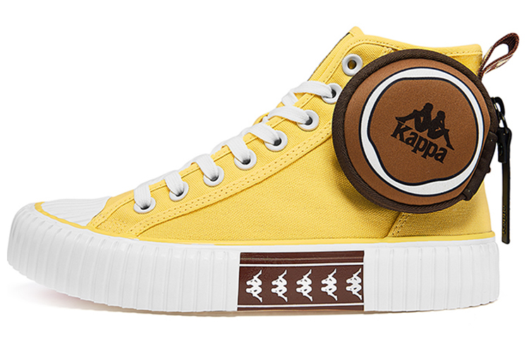 Doraemon x Kappa High Top Skateboard Shoes Unisex Yellow