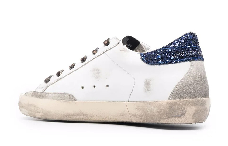 Golden Goose Super Star Stylish Skateboarding Shoes Women's White Blue Vintage Version купить в интернет-магазине Yoocart с быстрой доставкой по России.