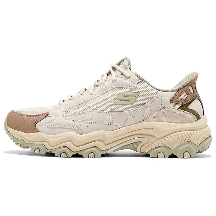 Skechers OUTDOOR MENS Cushioning Abrasion Resistant Breathable Slip Resistant Low Top Hiking Shoes Men's Beige