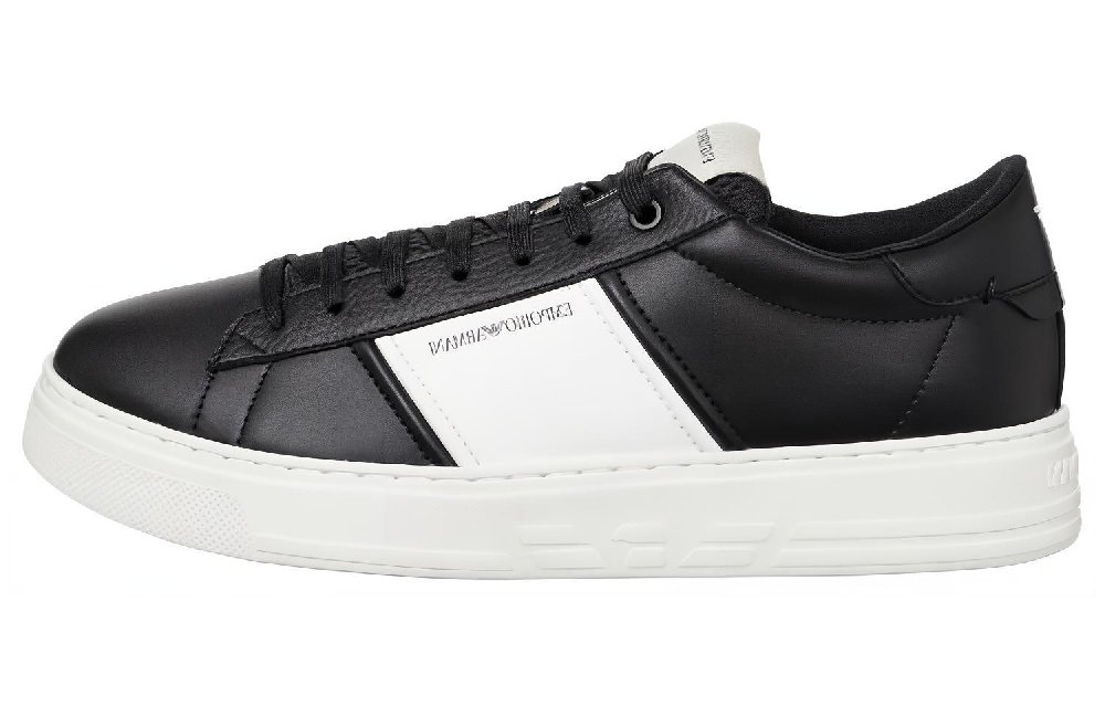 EMPORIO ARMANI Logo-print Leather Sneakers