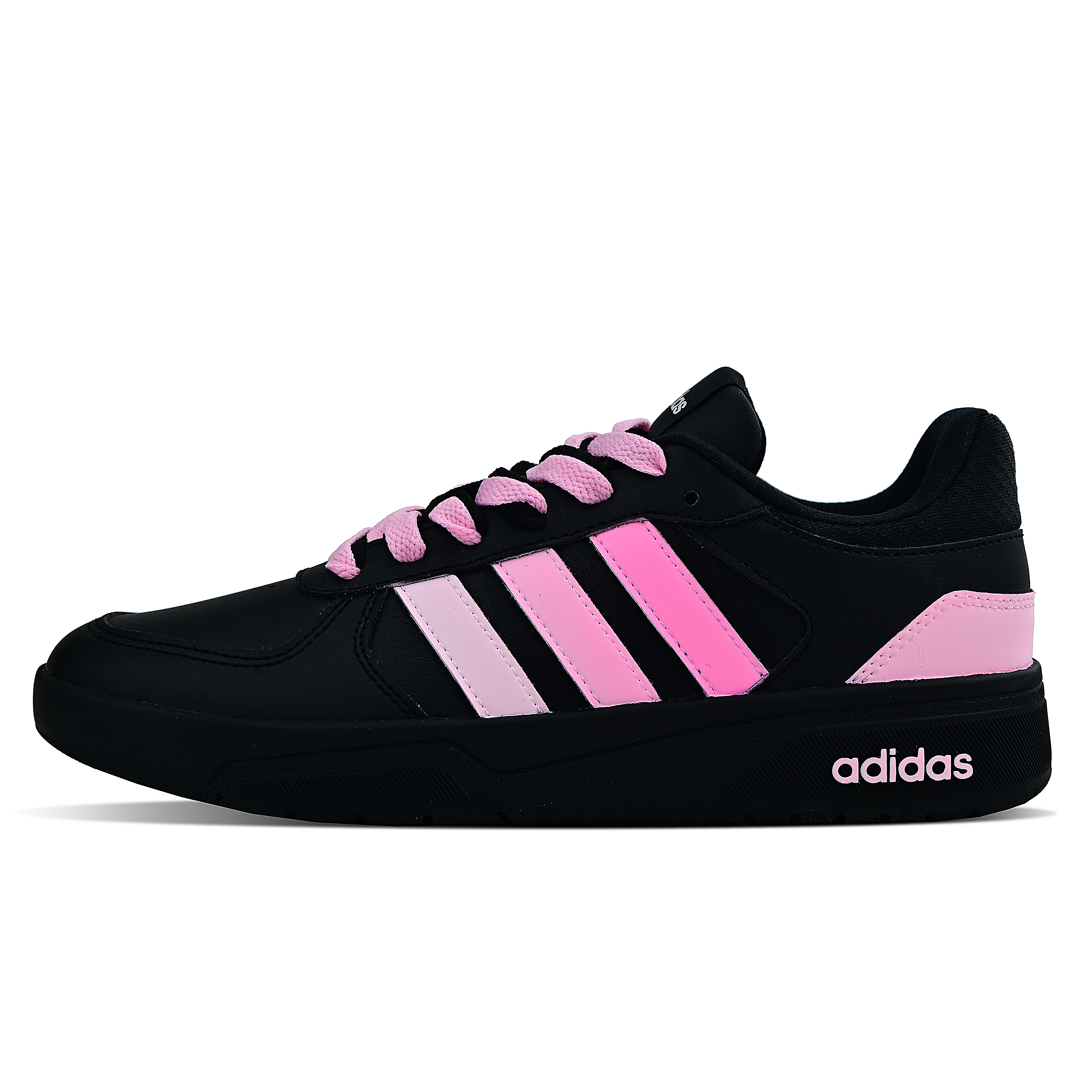 Adidas Neo Courtbeat Abrasion Resistant Low top Skateboard Shoes Unisex Black Pink