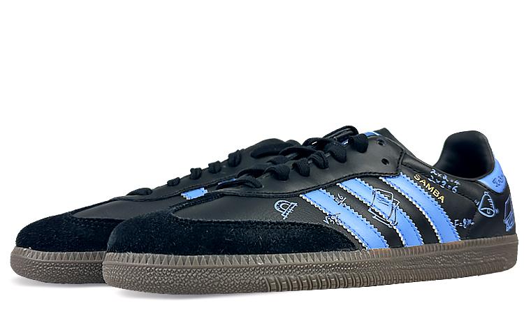Adidas Originals Samba Slip-Resistant Cushioning Wear-Resistant Low-Top Skateboard Shoes Unisex Haze Blue купить в интернет-магазине Yoocart с быстрой доставкой по России.
