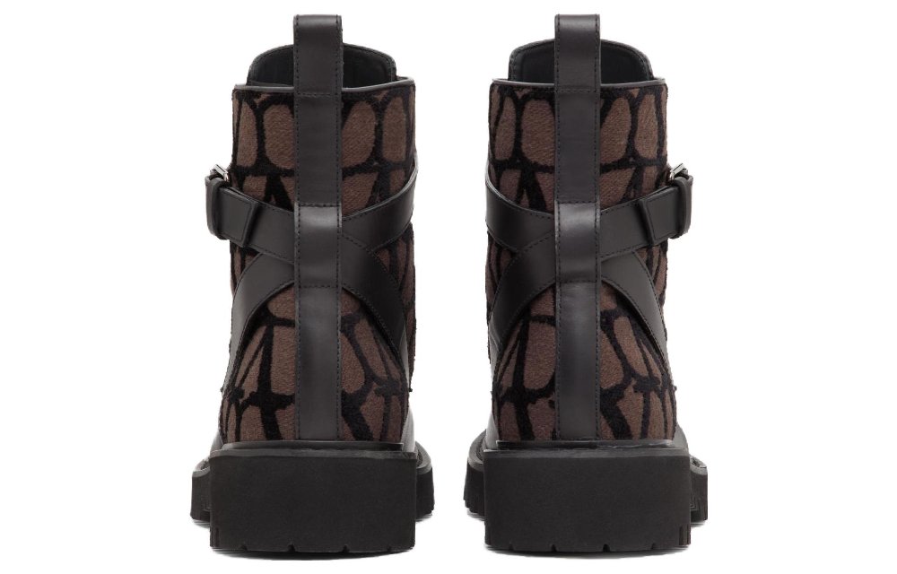Valentino Toile Iconographe Round Toe Ankle Boots Women's