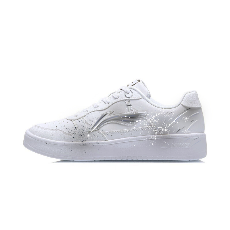 LiNing Pontoon Boats Wear resistant And Lightweight Low Top Skateboard Shoes Unisex Gray White