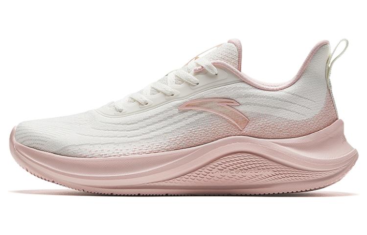 Anta Anti Slip Wear Resistant Low Top Casual Running Shoes Women's Ivory White Halo Pink