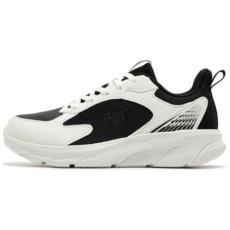 361° Anti Slip Wear Resistant Low Top Running Shoes Women's Black White